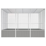 NNEVL Bird Cage Grey 302.5x324.5x211.5 cm Galvanised Steel