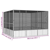 NNEVL Bird Cage Grey 302.5x324.5x211.5 cm Galvanised Steel