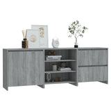 NNEVL 3 Piece Sideboard Grey Sonoma Engineered Wood