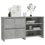 NNEVL 2 Piece Sideboard Concrete Grey Engineered Wood