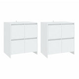NNEVL Sideboards 2 pcs White 70x41x75 cm Chipboard