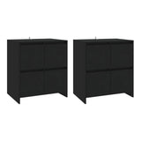 NNEVL Sideboards 2 pcs Black 70x41x75 cm Chipboard