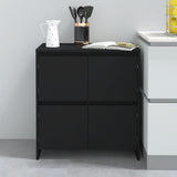 NNEVL Sideboards 2 pcs Black 70x41x75 cm Chipboard