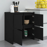 NNEVL Sideboards 2 pcs Black 70x41x75 cm Chipboard