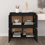NNEVL Sideboards 2 pcs Black 70x41x75 cm Chipboard