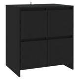 NNEVL Sideboards 2 pcs Black 70x41x75 cm Chipboard