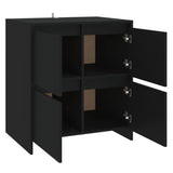 NNEVL Sideboards 2 pcs Black 70x41x75 cm Chipboard