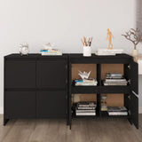 NNEVL Sideboards 2 pcs Black 70x41x75 cm Chipboard