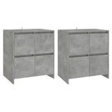 NNEVL Sideboards 2 pcs Concrete Grey 70x41x75 cm Chipboard