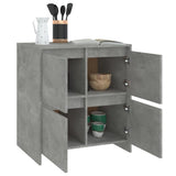 NNEVL Sideboards 2 pcs Concrete Grey 70x41x75 cm Chipboard
