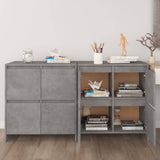 NNEVL Sideboards 2 pcs Concrete Grey 70x41x75 cm Chipboard