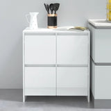 NNEVL Sideboards 2 pcs High Gloss White 70x41x75 cm Chipboard