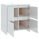 NNEVL Sideboards 2 pcs High Gloss White 70x41x75 cm Chipboard