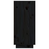 NNEVL Sideboard Black 111x34x75 cm Solid Wood Pine