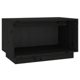 NNEVL TV Cabinet Black 60x35x35 cm Solid Wood Pine