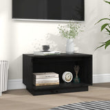 NNEVL TV Cabinet Black 60x35x35 cm Solid Wood Pine
