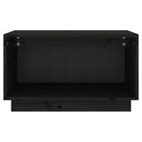 NNEVL TV Cabinet Black 60x35x35 cm Solid Wood Pine