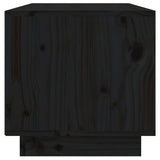 NNEVL TV Cabinet Black 60x35x35 cm Solid Wood Pine