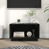 NNEVL TV Cabinet Black 60x35x35 cm Solid Wood Pine