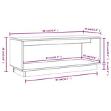 NNEVL TV Cabinet 90x35x35 cm Solid Wood Pine