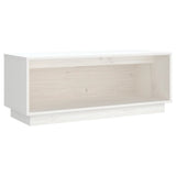 NNEVL TV Cabinet White 90x35x35 cm Solid Wood Pine