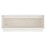 NNEVL TV Cabinet White 90x35x35 cm Solid Wood Pine