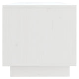 NNEVL TV Cabinet White 90x35x35 cm Solid Wood Pine