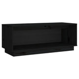 NNEVL TV Cabinet Black 90x35x35 cm Solid Wood Pine