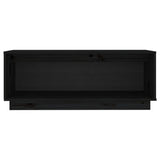 NNEVL TV Cabinet Black 90x35x35 cm Solid Wood Pine