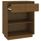 NNEVL Console Cabinet Honey Brown 60x34x75 cm Solid Wood Pine