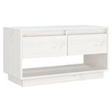 NNEVL TV Cabinet White 74x34x40 cm Solid Wood Pine