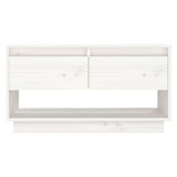 NNEVL TV Cabinet White 74x34x40 cm Solid Wood Pine