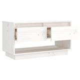 NNEVL TV Cabinet White 74x34x40 cm Solid Wood Pine