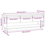 NNEVL TV Cabinet 110.5x34x40 cm Solid Wood Pine