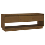 NNEVL TV Cabinet Honey Brown 110.5x34x40 cm Solid Wood Pine