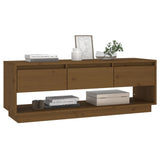 NNEVL TV Cabinet Honey Brown 110.5x34x40 cm Solid Wood Pine