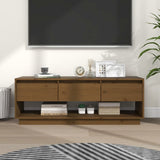 NNEVL TV Cabinet Honey Brown 110.5x34x40 cm Solid Wood Pine