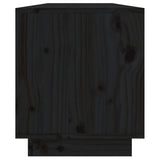 NNEVL TV Cabinet Black 110.5x34x40 cm Solid Wood Pine