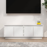 NNEVL TV Cabinet White 110x34x40 cm Solid Wood Pine