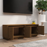 NNEVL TV Cabinet Honey Brown 110x34x40 cm Solid Wood Pine