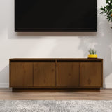 NNEVL TV Cabinet Honey Brown 110x34x40 cm Solid Wood Pine