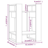 NNEVL Book Cabinet/Room Divider Honey Brown 41x35x57 cm Solid Wood Pine