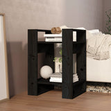 NNEVL Book Cabinet/Room Divider Black 41x35x57 cm Solid Wood Pine