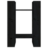 NNEVL Book Cabinet/Room Divider Black 41x35x57 cm Solid Wood Pine