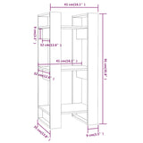 NNEVL Book Cabinet/Room Divider 41x35x91 cm Solid Wood Pine