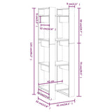 NNEVL Book Cabinet/Room Divider 41x35x125 cm Solid Wood Pine