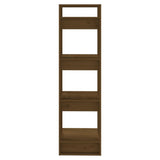 NNEVL Book Cabinet/Room Divider Honey Brown 41x35x125 cm Solid Wood