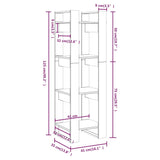 NNEVL Book Cabinet/Room Divider Honey Brown 41x35x125 cm Solid Wood
