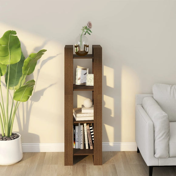 NNEVL Book Cabinet/Room Divider Honey Brown 41x35x125 cm Solid Wood