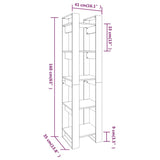 NNEVL Book Cabinet/Room Divider White 41x35x160 cm Solid Wood Pine